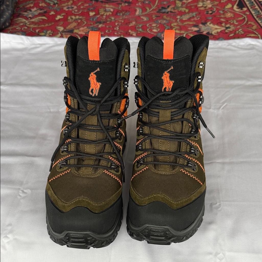 Rugged Outdoor Men's Boots - Olive And Black